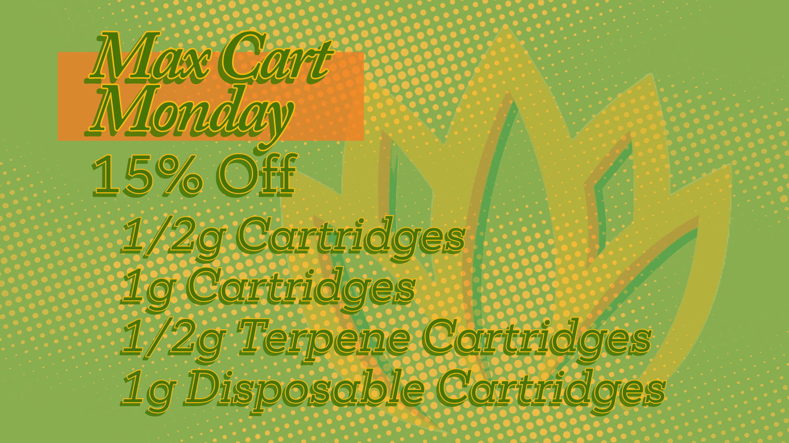 Monday's Daily special is 15% off cartridges. Available at both our Missoula and Kalispell locations.